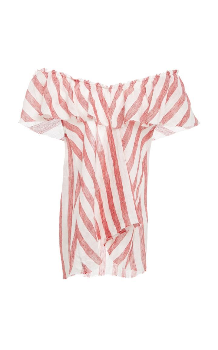 Lee Mathews Simmons Stripe Frill Top