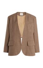 Moda Operandi A.w.a.k.e. Mode Oversized Checked Cady Blazer