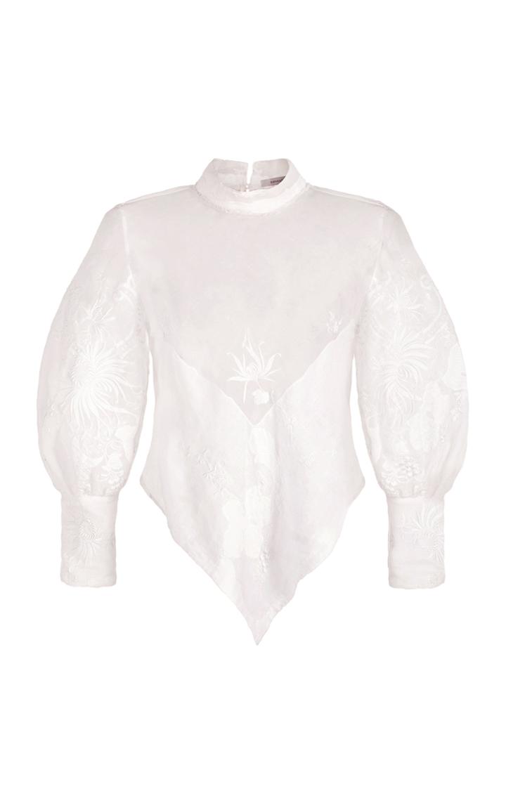 Moda Operandi Nevenka The Meaning Embroidered Silk Organza Top