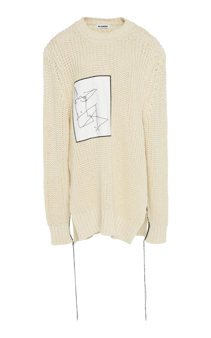 Jil Sander Patch Cotton Sweater