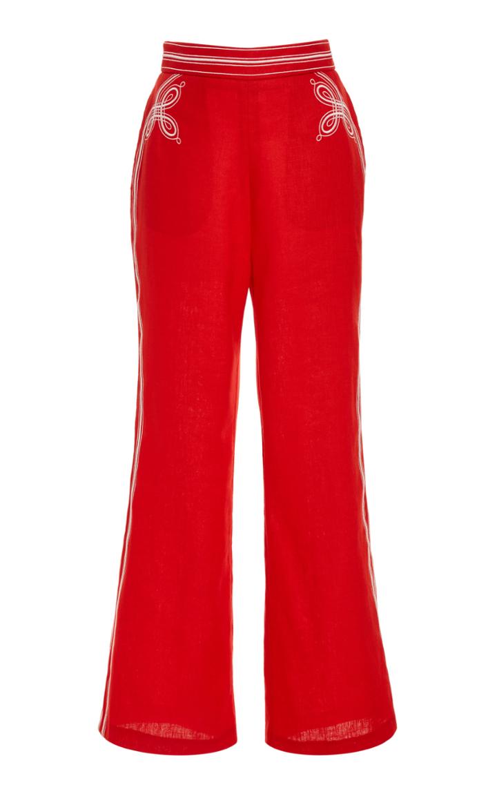 Zimmermann Ninety-six Corded Linen Pants