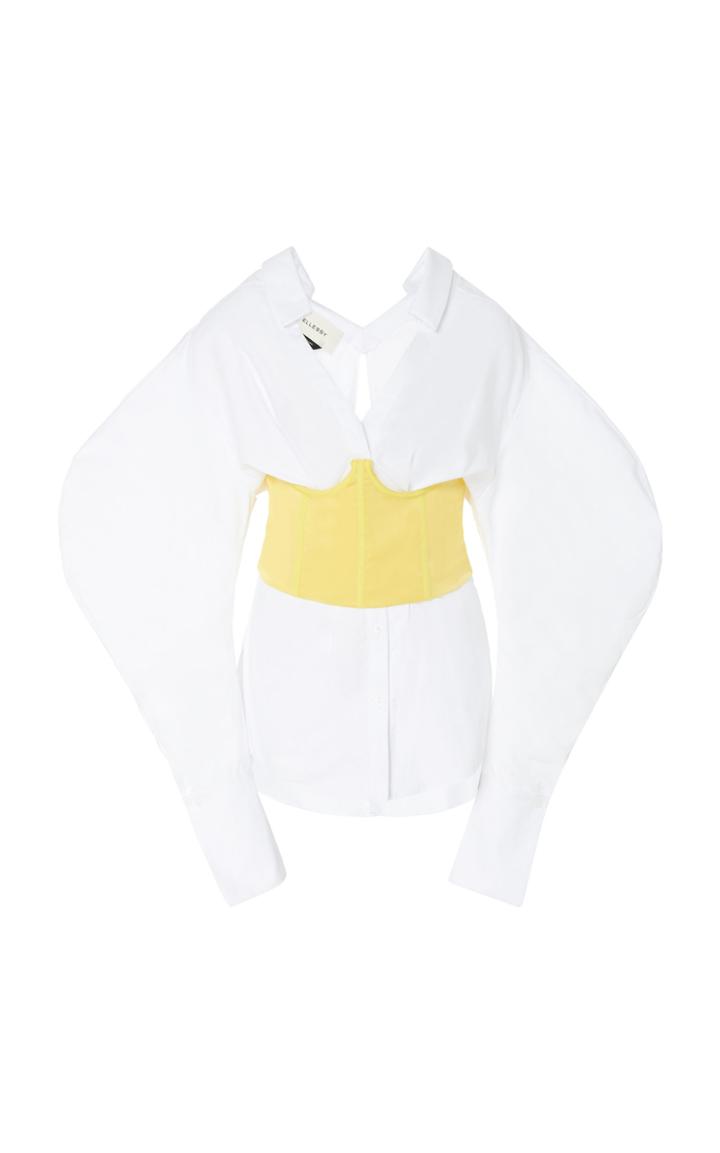 Moda Operandi Hellessy Gemma Corseted Poplin Top Size: 0