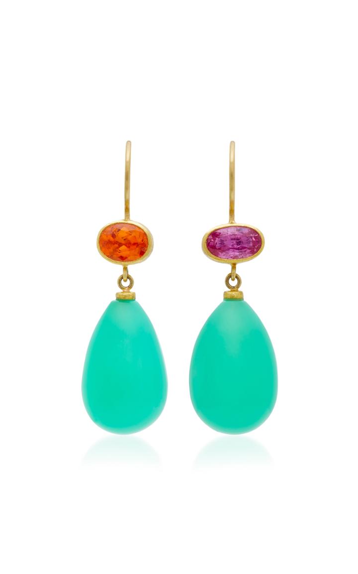 Mallary Marks Apple & Eve Pink Sapphires Earrings