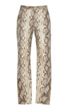 Zeynep Arcay Snake Print Leather Pants