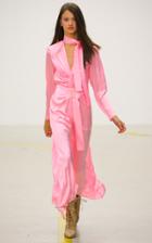 Matriel Tie-neck Silk Maxi Dress