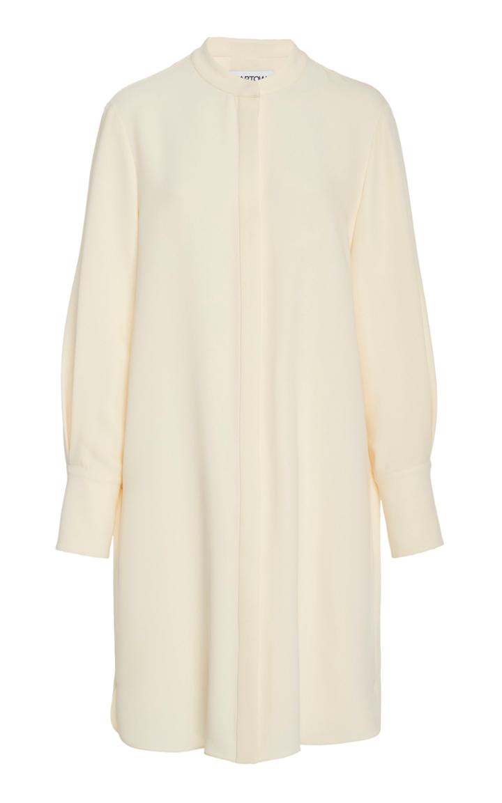 Partow Roz Crepe De Chine Mini Dress