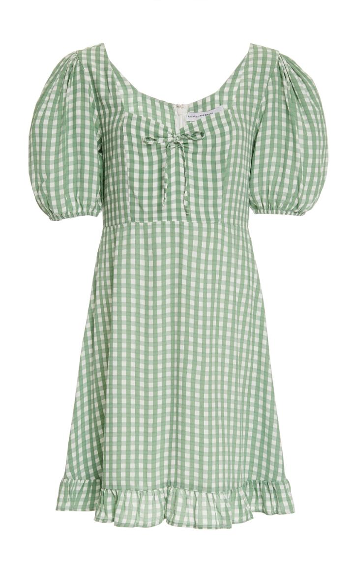 Faithfull The Brand Agathe Gingham Crepe Mini Dress
