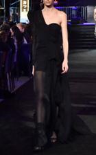 Dundas Silk Chiffon One Shoulder Gown