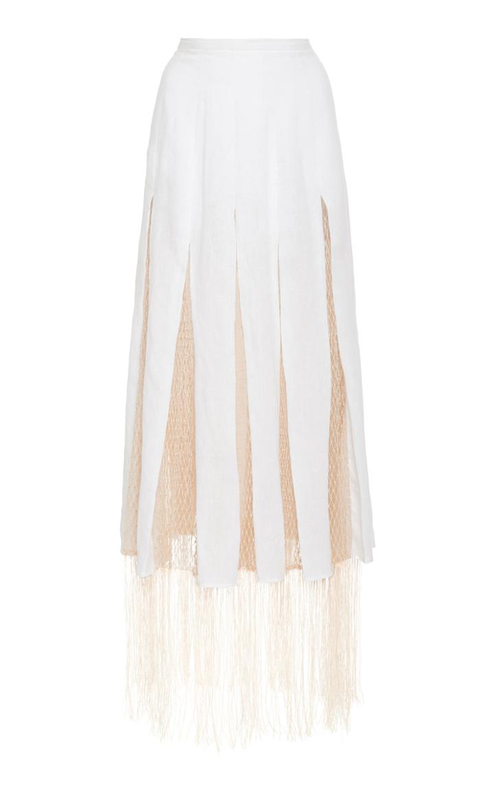 Gabriela Hearst Harmonia Silk-macrame Detailed Maxi Skirt