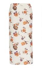 Victoria Beckham Multi-stitch Floral Pencil Skirt