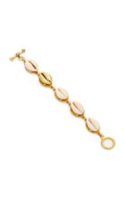 Brinker & Eliza All Summer Long 24k Gold Plated Shell Bracelet