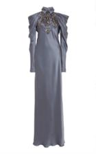 Moda Operandi Alberta Ferretti Embellished Silk-satin Gown
