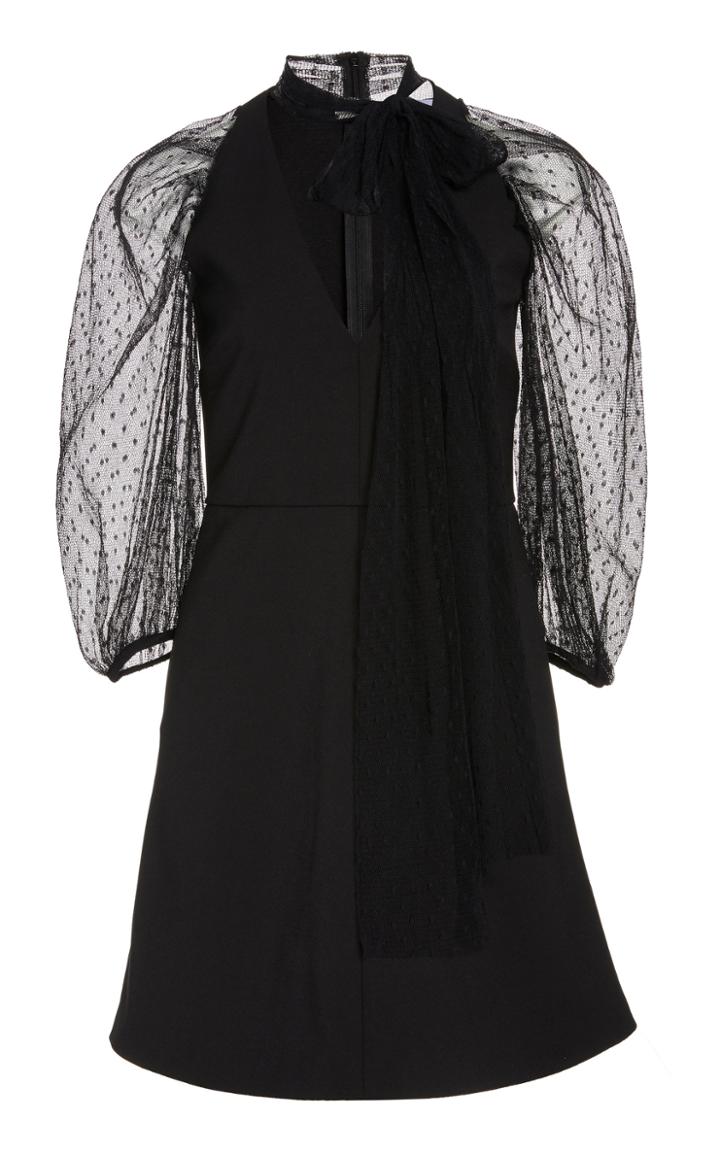 Moda Operandi Red Valentino Puffed-sleeve Crepe Mini Dress