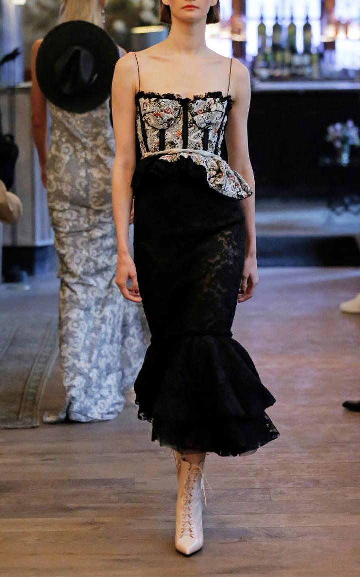 Brock Collection Ophelie Hand-embroidered Lace Dress