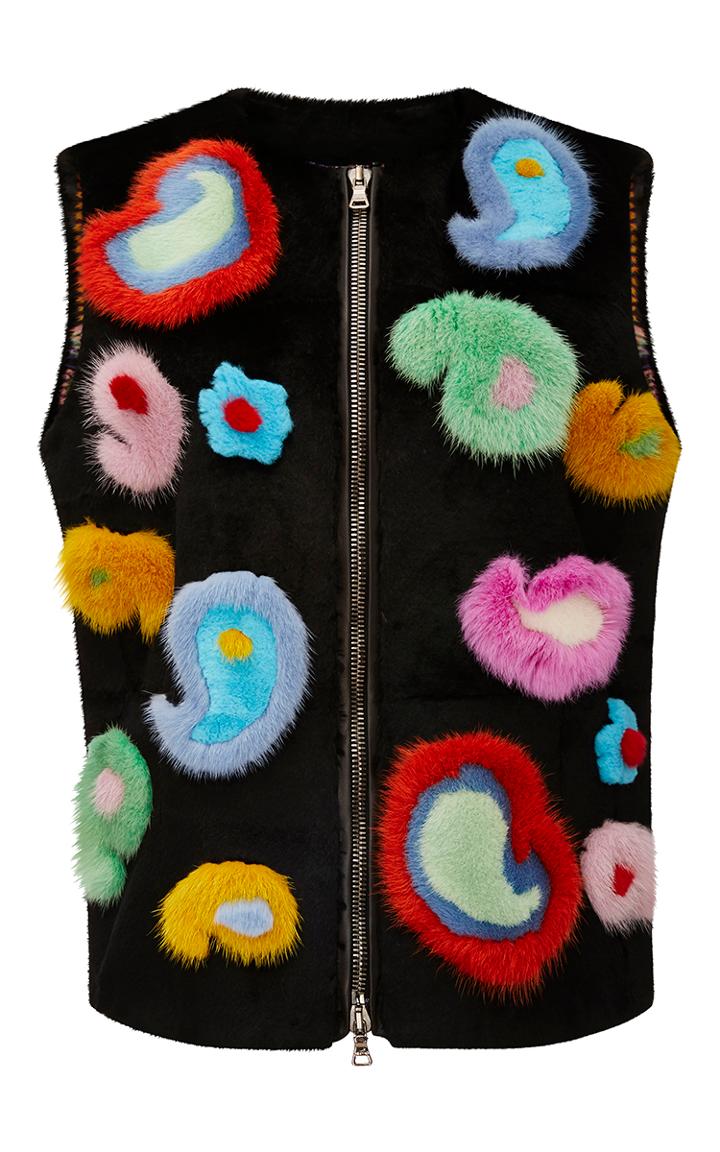 Etro Paisley Fur Vest
