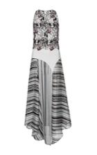 Giambattista Valli Asymmetrical Hem Floral Embroidered Dress