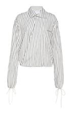Telfar Wrap Cotton Striped Dress Shirt