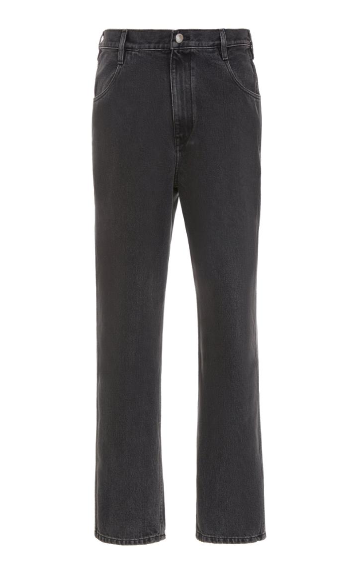 Simon Miller Black High-rise Straight-leg Jeans Size: 30