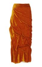 Moda Operandi Acne Studios Isaure Draped Velvet Midi Skirt