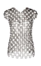 Paco Rabanne Short Sleeve Chain-link Blouse