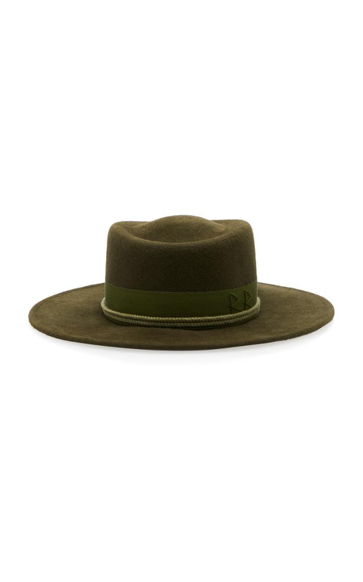 Ruslan Baginskiy Hats Grosgrain-trimmed Felt Hat Size: S