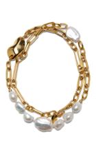 Lizzie Fortunato Oyster Gold-plated Pearl Necklace
