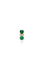 Jemma Wynne Single Prive Double Emerald And Diamond Stud