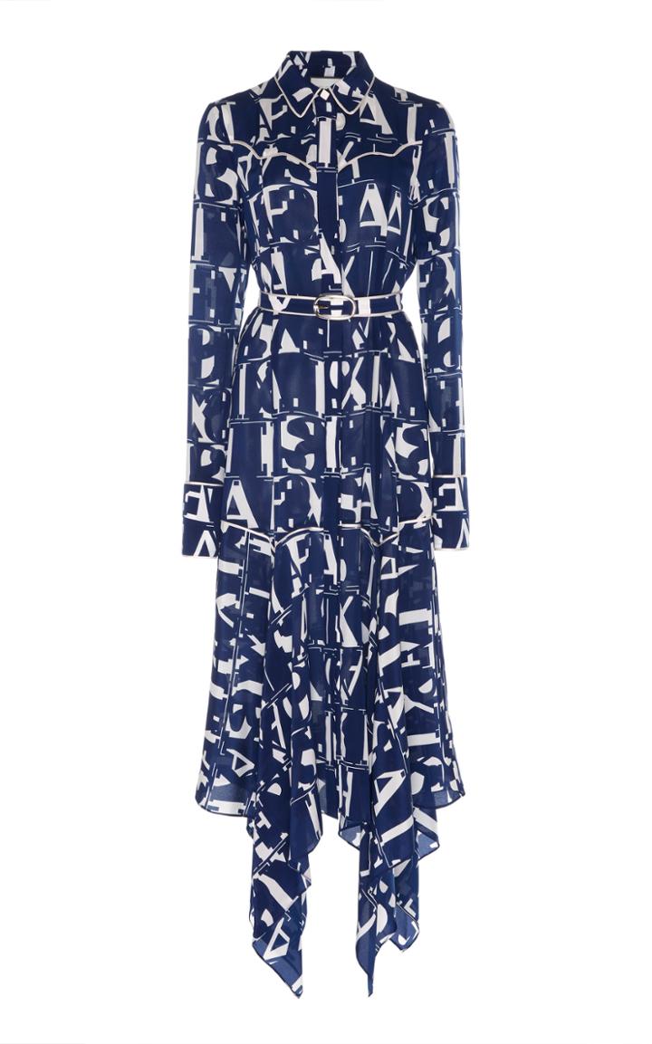 Alexis Marvella Belted Printed Georgette Midi Dress