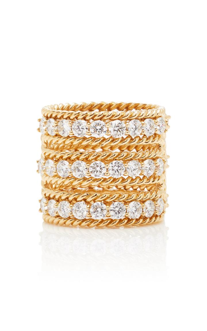 The Last Line Diamond Three Row Twist Ring