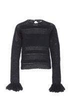 Moda Operandi Escvdo Fiza Long Sleeve Crochet Top Size: M