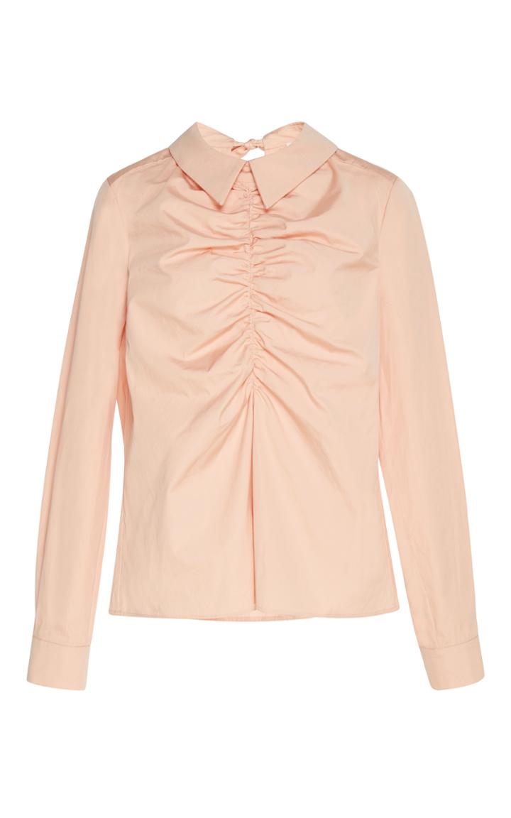 Isa Arfen Washed Poplin Gathered Shirt