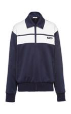 Moda Operandi Miu Miu Two-tone Striped Fleece Jacket