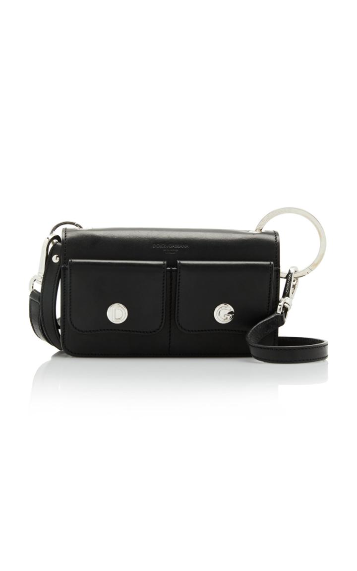 Moda Operandi Dolce & Gabbana Biker Dual Pocket Leather Crossbody Bag