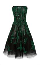 Pamella Roland Sequin And Crystal Strapless Dress