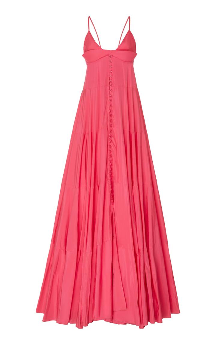 Jacquemus La Robe Manosque Tiered Chiffon Maxi Dress