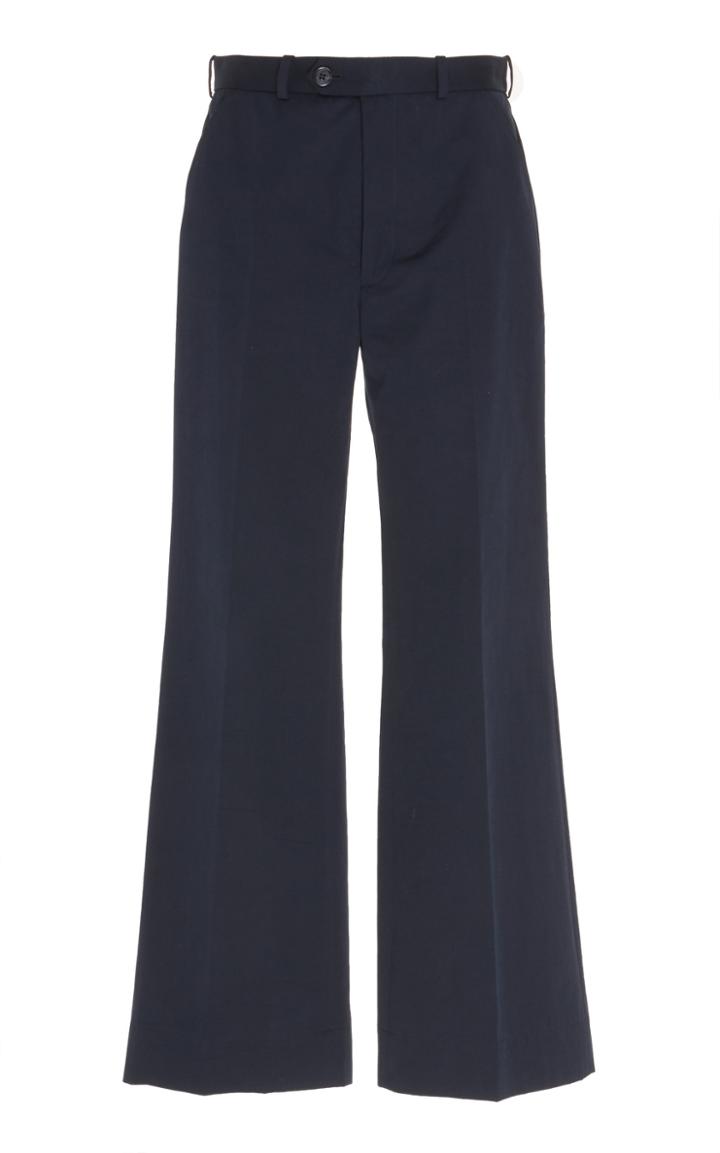Maison Margiela Mid-rise Flared Cotton Pants