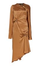 Versace Draped Silk Knee-length Dress