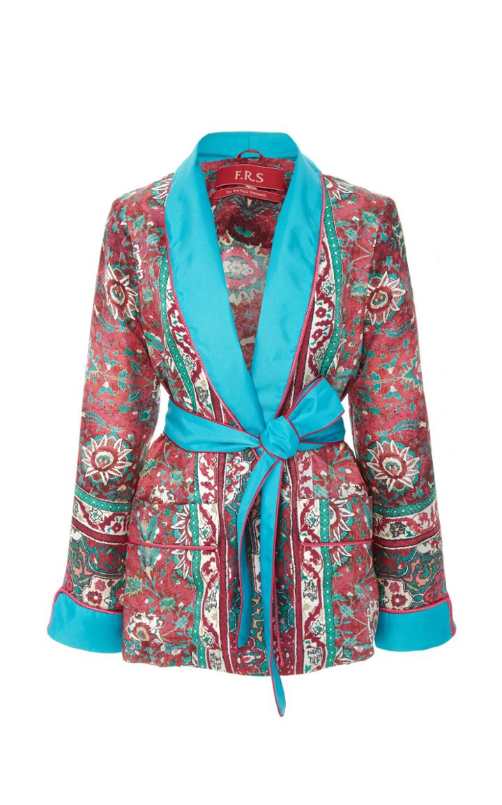Cabana Printed Silk Dressing Gown