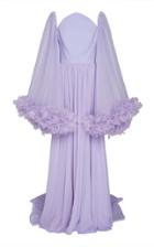 Christian Siriano Chiffon Draped Petal Sleeve Gown
