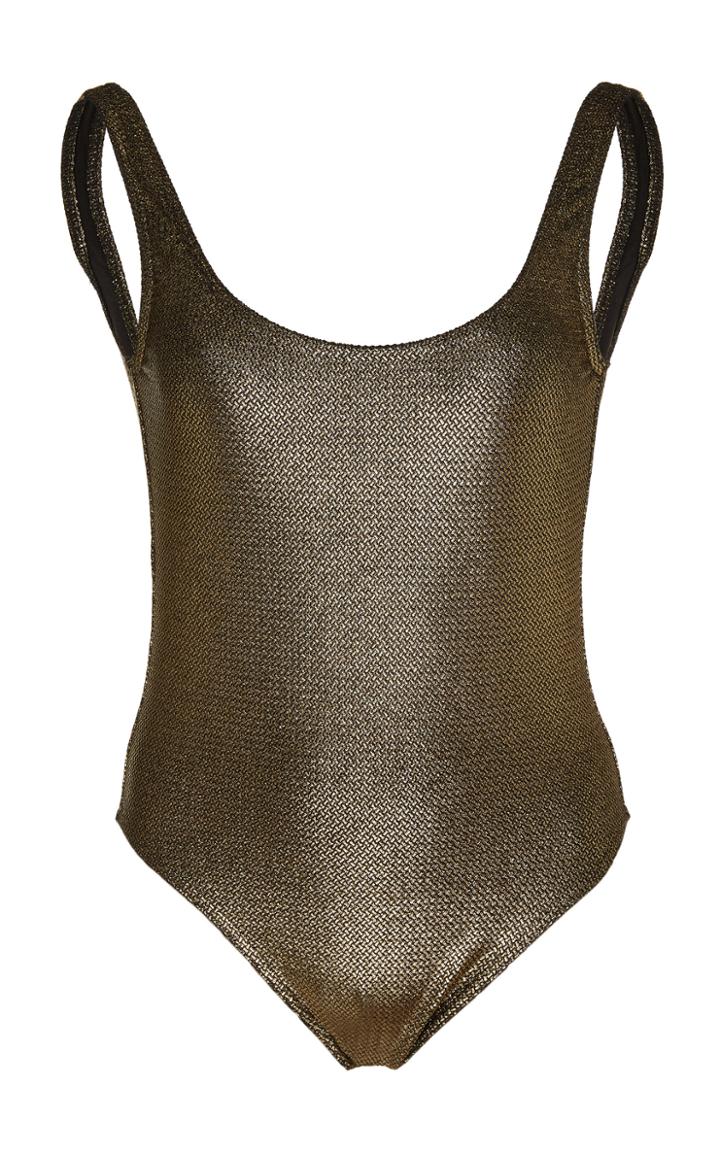 Marie France Van Damme Milady Nageur Metallic Swimsuit