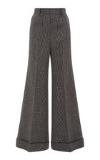Khaite Beatrice Mid-rise Wool Wide-leg Pants