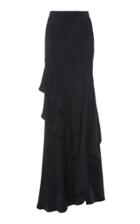 Moda Operandi Max Mara Strano Silk Flounce Maxi Skirt Size: 2