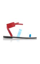 Off-white C/o Virgil Abloh Capri Color-blocked Leather And Pvc Sandals