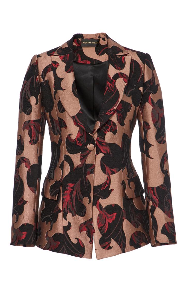 Christian Siriano Brocade Blazer Jacket
