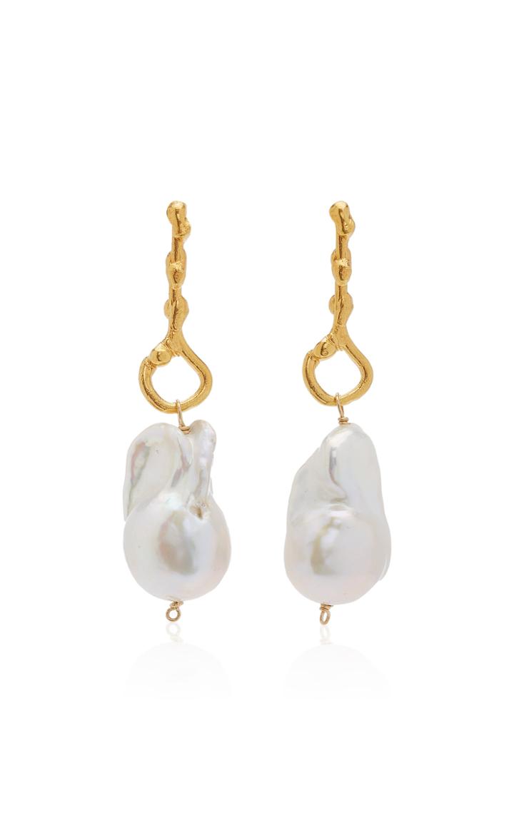 Alighieri The Olive 24k Gold-plated Pearl Earrings