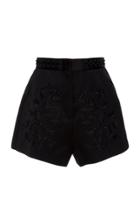 Acler Gardiner Embroidered Wool-blend Shorts