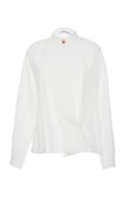 Agnona Crepe De Chine Wrap Shirt