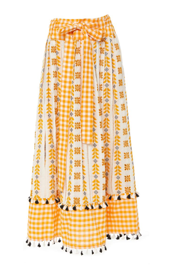Dodo Bar Or Antonela Printed Cotton Midi Skirt