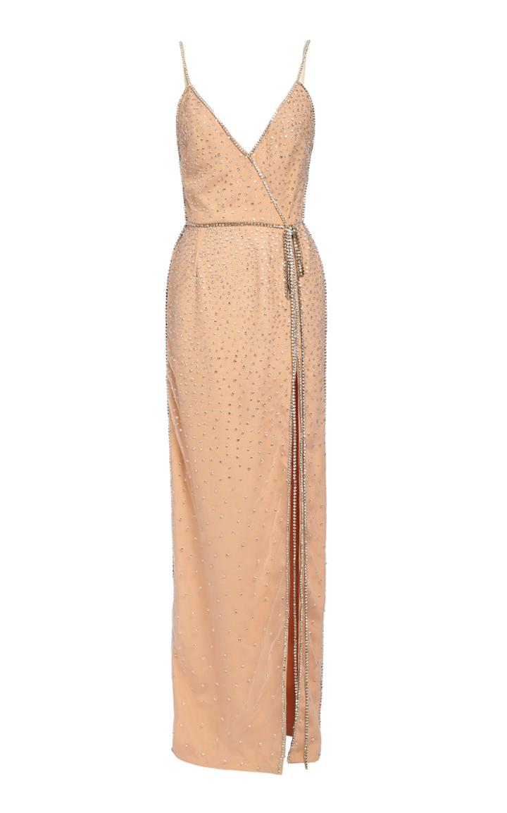 Moda Operandi Khyeli Crystal Bow Tie Gown