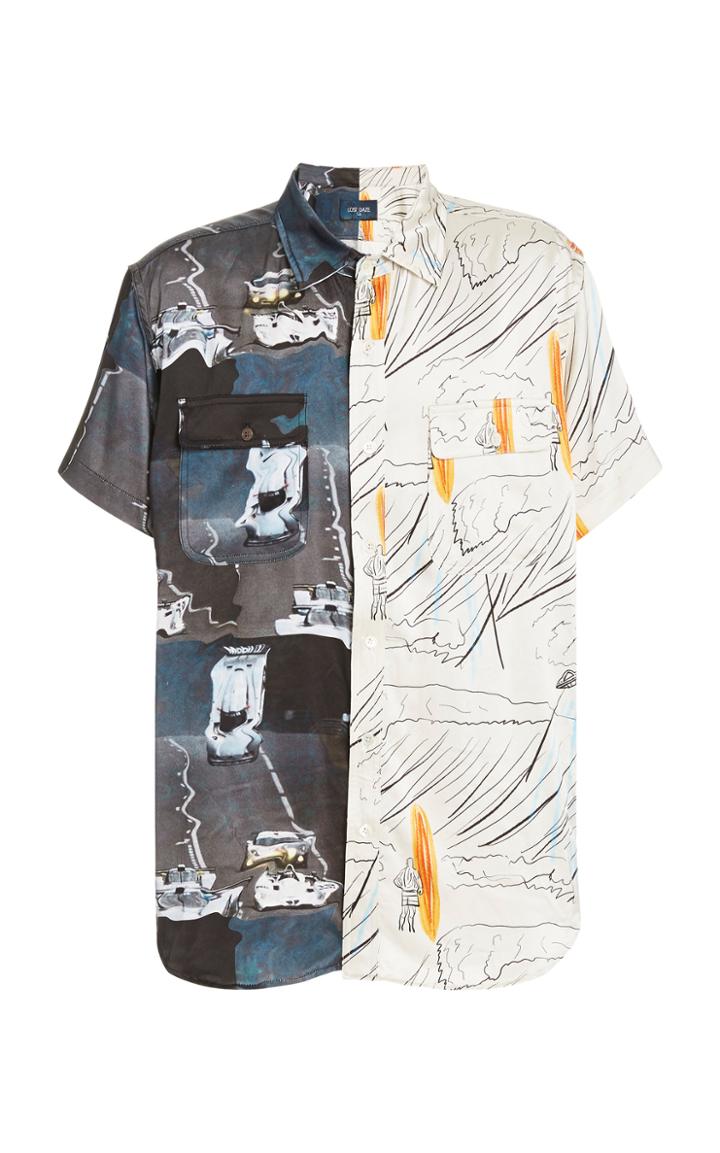 Lost Daze Liquify Surf Cotton Button-down Shirt